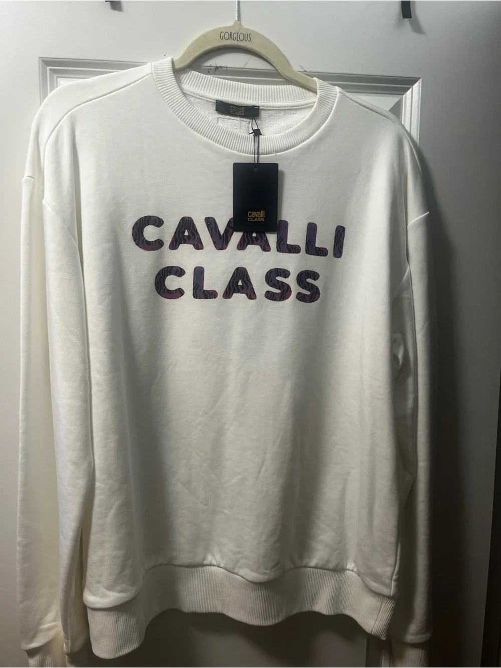 Cavalli Class Women’s White Logo Sweatshirt
